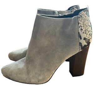Circus by Sam Edelman - Grey Suede boots with Snake Skin Back - Size 9